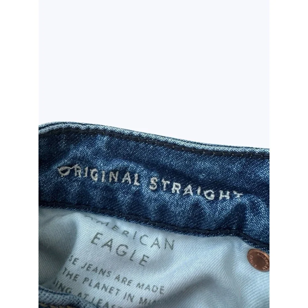 American Eagle Mens Original Straight Jeans Air Flex 29x29 Stretch Medium Wash - Picture 4 of 7